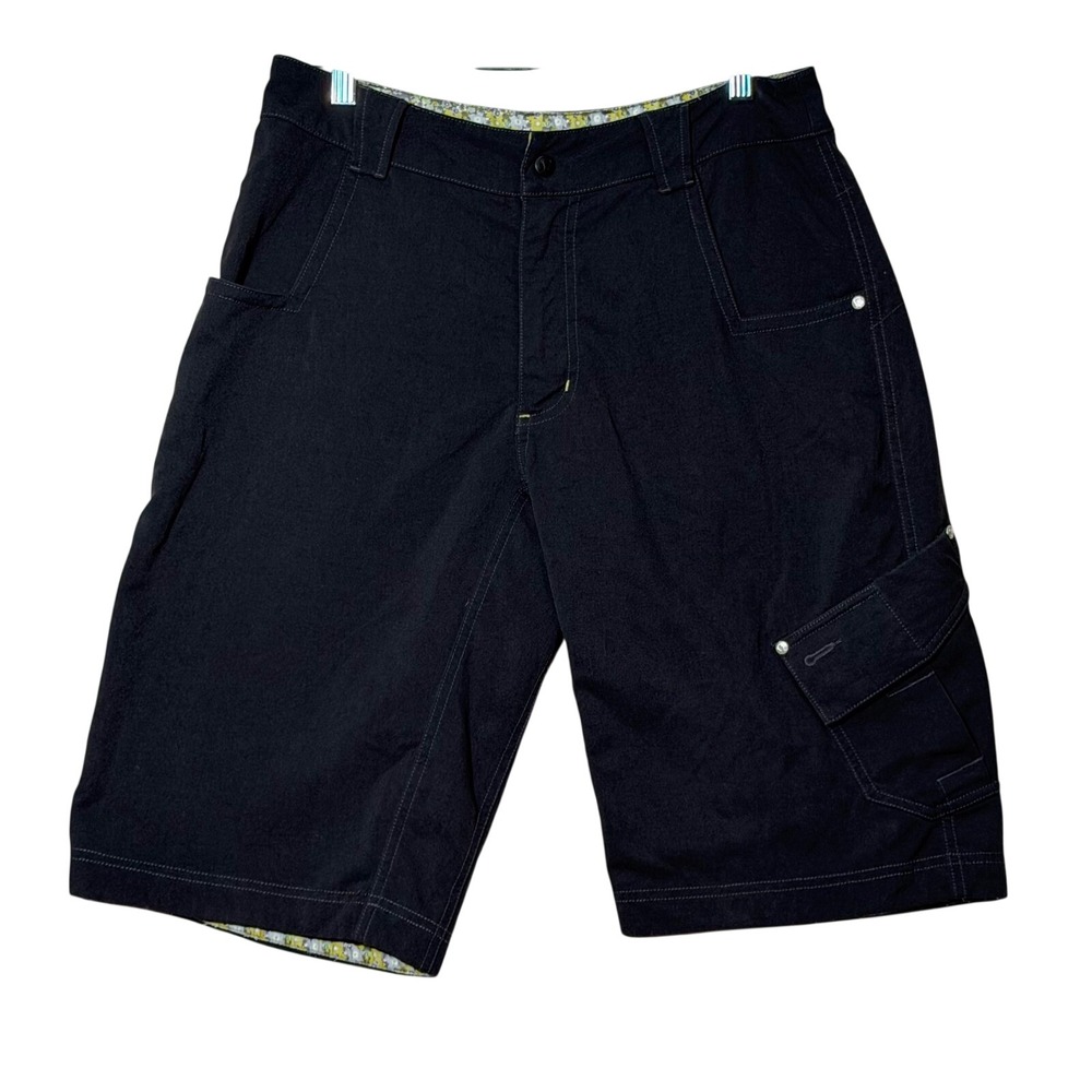 Vintage Lululemon Athletica Cargo Shorts Men 30 Black Gorpcore Techwear Rare y2k